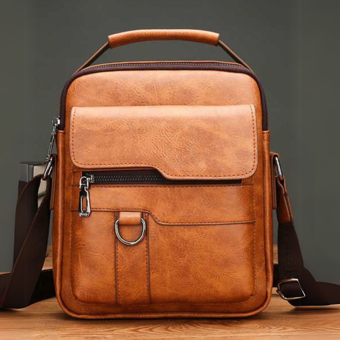 Bolsa Masculina de Ombro Transversal Crossbody - Dom Conrado Cafe