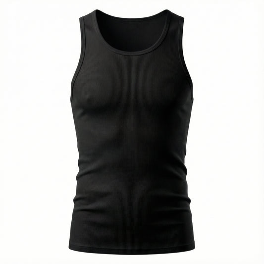 Regata Americana Masculina Canelada Slim - Modelo Brooklyn - Dom Conrado