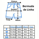 Bermuda Linho Masculino Com Cordão - Hank