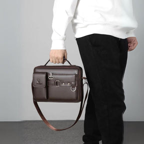 Bolsa de Ombro Executiva Masculina de Couro