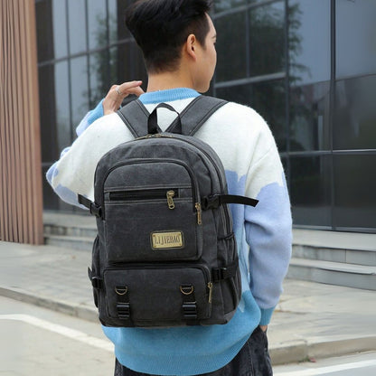 Mochila Masculina Estilo Lona Reforçada