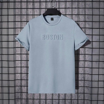 Camiseta Masculina em Alto Relevo Boston