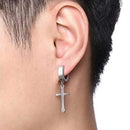 Brinco de Argola com Cruz em Aço Inoxidável - Dom Conrado