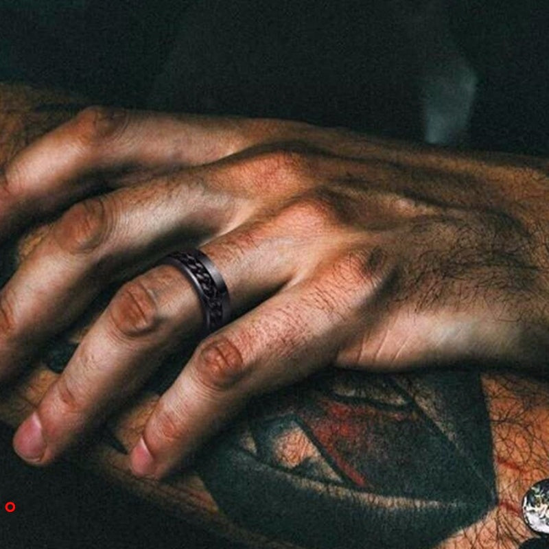 Anel Masculino Giratório com Números Romanos - Dom Conrado