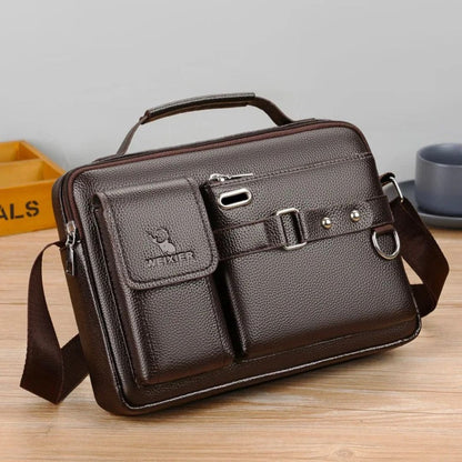 Bolsa de Ombro Executiva Masculina de Couro Sintético