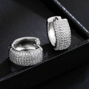 Brinco Masculino Argola Prata Cravejada Zirconia Neymar