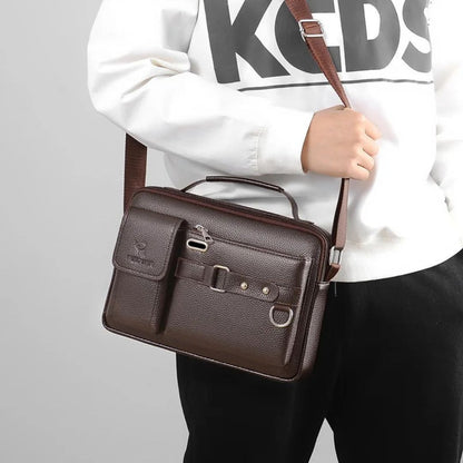 Bolsa de Ombro Executiva Masculina de Couro Sintético