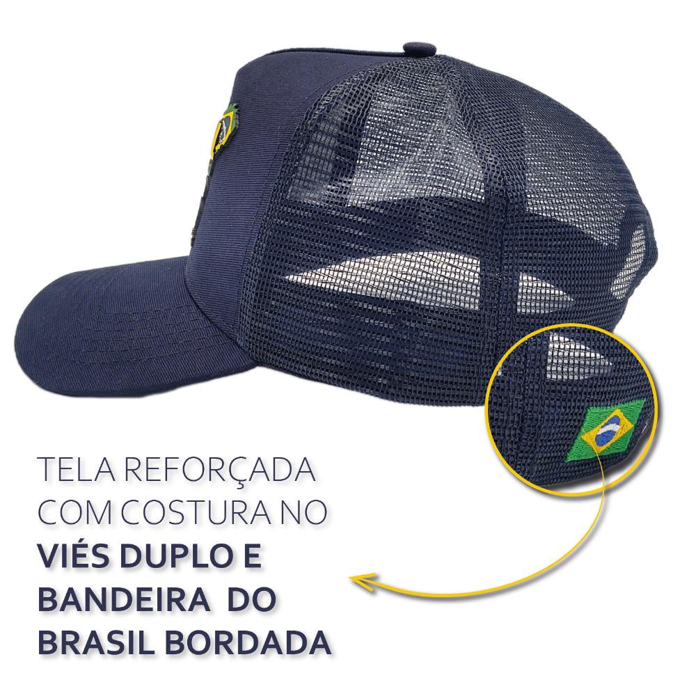 Boné Bolsonaro 2026 Patriota Brasil Deus Acima de Todos - Dom Conrado