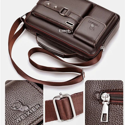 Bolsa de Ombro Executiva Masculina de Couro Sintético