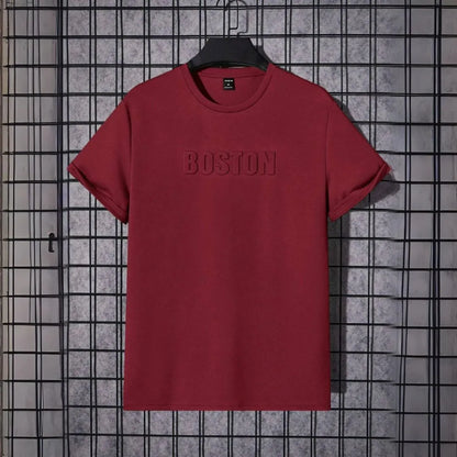 Camiseta Masculina em Alto Relevo Boston