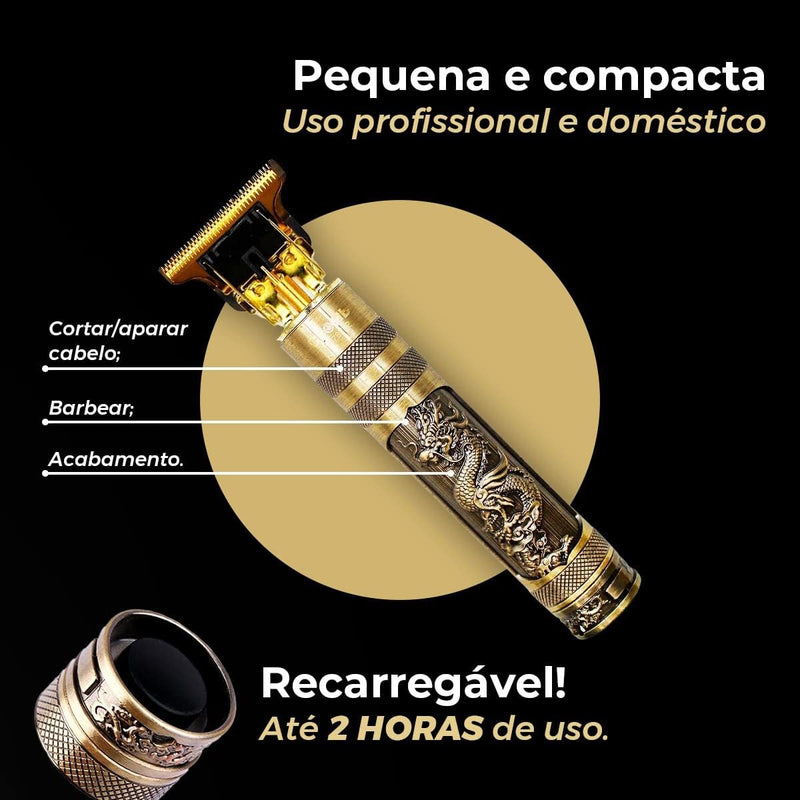 Maquininha de Barba e Cabelo Dragão Acabamento Prime - Ganley | Dom Conrado