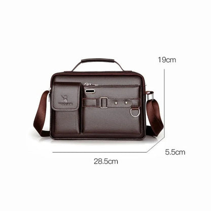 Bolsa de Ombro Executiva Masculina de Couro Sintético