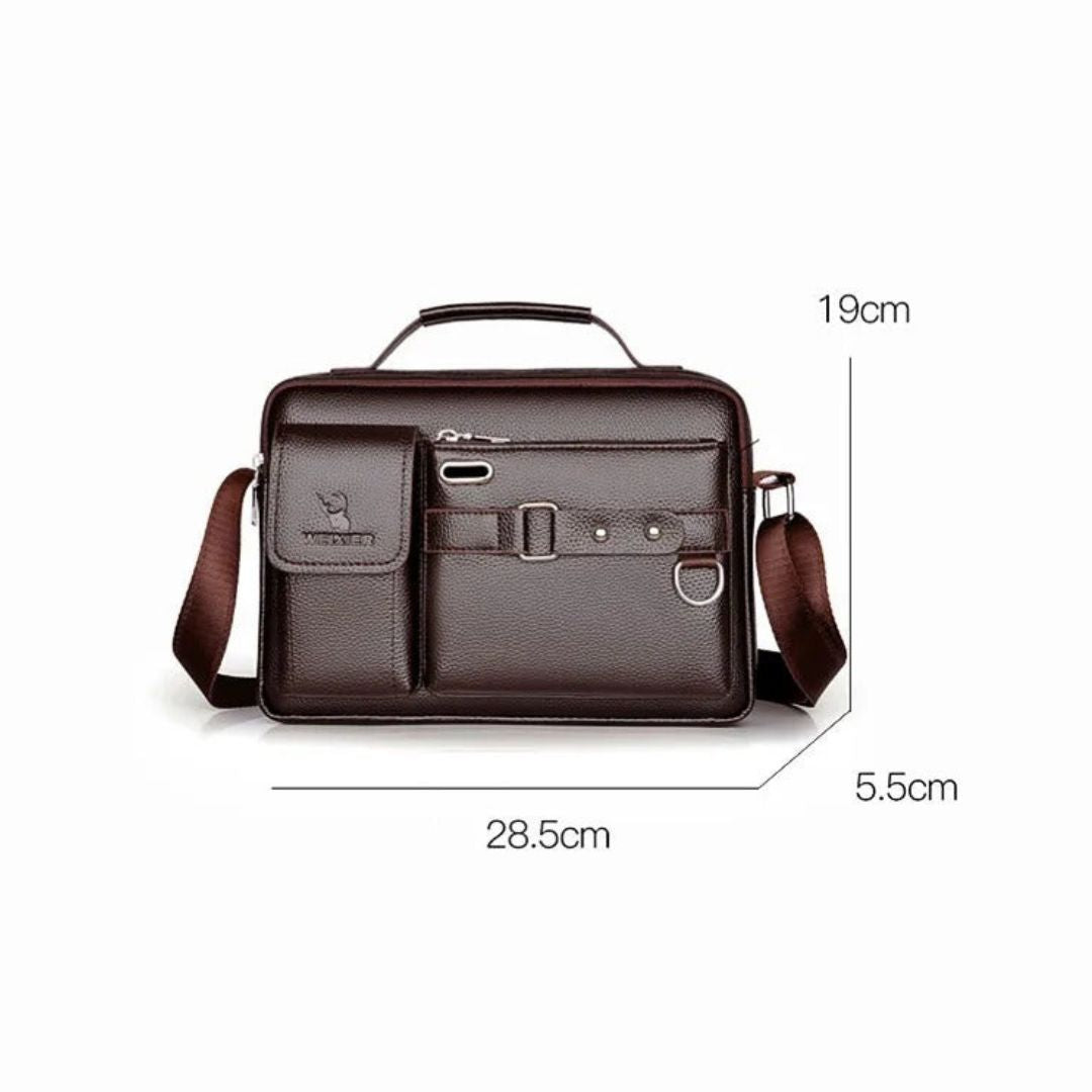 Bolsa de Ombro Executiva Masculina de Couro