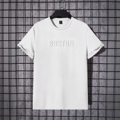 Camiseta Masculina em Alto Relevo Boston