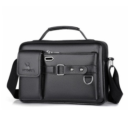 Bolsa de Ombro Executiva Masculina de Couro Sintético