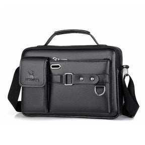 Bolsa de Ombro Executiva Masculina de Couro