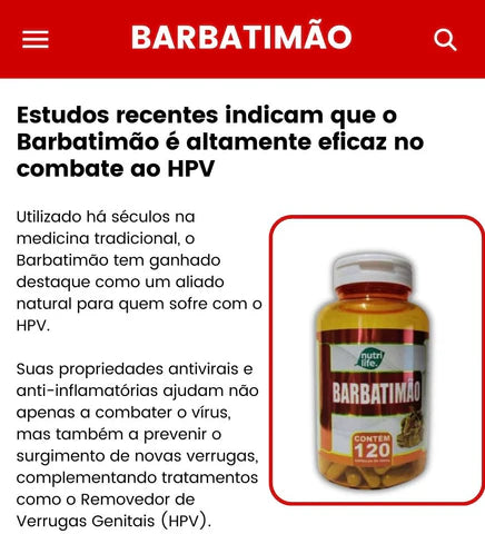 Barbatimão 100% Natural – Combate o HPV e Fortalece a Imunidade | Dom Conrado