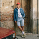 Bermuda Jeans Masculina Lavagem Clara Slim - Modelo Acapulco - Dom Conrado