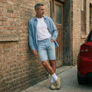 Bermuda Jeans Masculina Lavagem Clara Slim - Modelo Acapulco - Dom Conrado