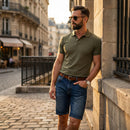 Bermuda Jeans Masculina Turim - Elastano com Lavagem Escura - Dom Conrado