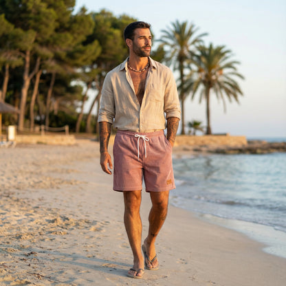 Bermuda Masculina em Veludo Cotelê Leve - Modelo Archie - Dom Conrado