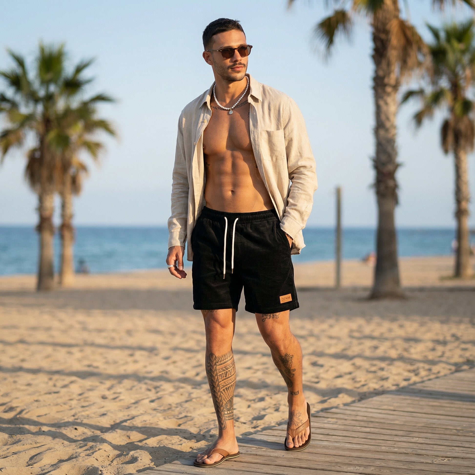 Bermuda Masculina em Veludo Cotelê Leve - Modelo Archie - Dom Conrado