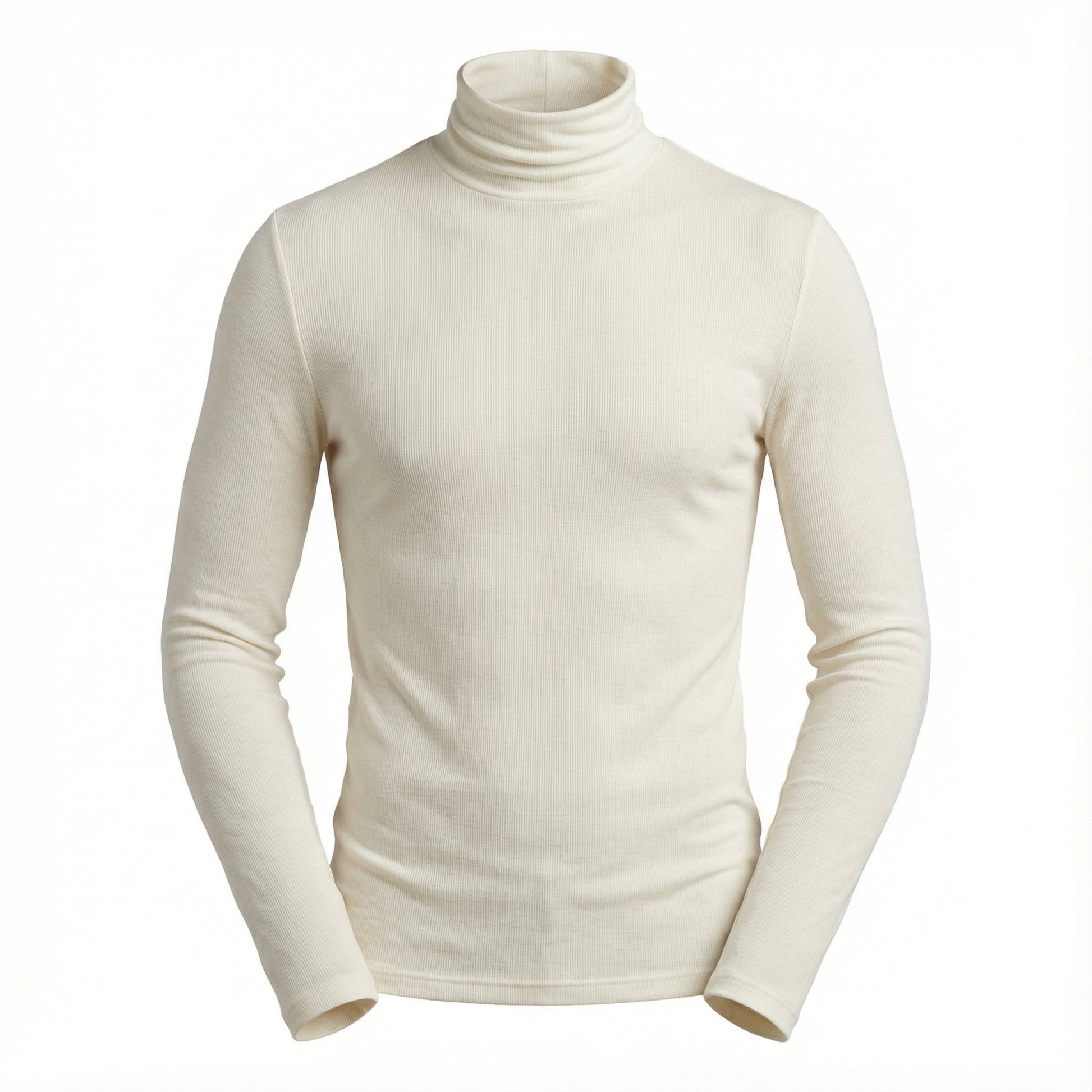 Blusa Cacharrel Gola Alta em Viscolycra Canelada - Modelo Adrian - Dom Conrado