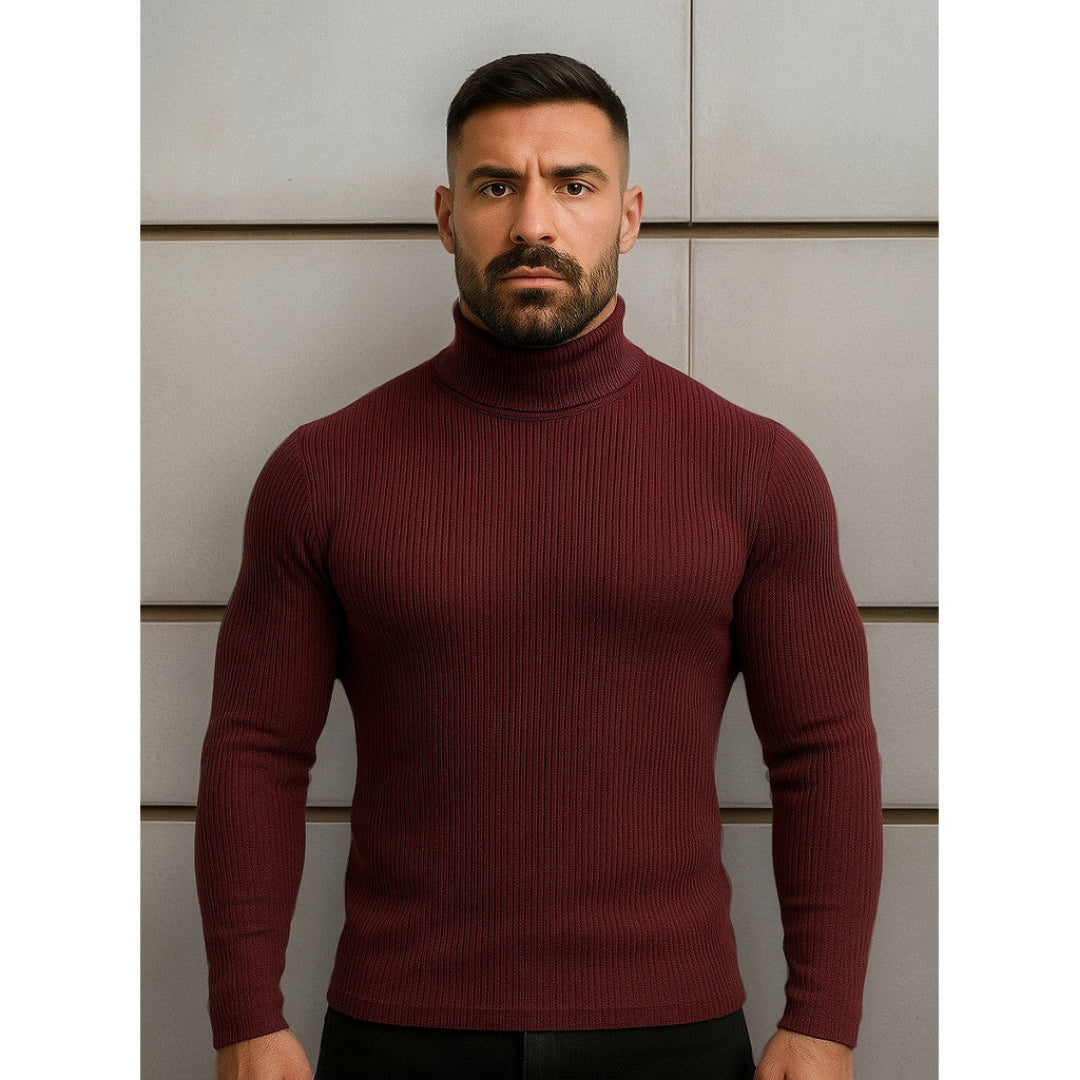 Blusa Cacharrel Masculina Gola Alta Canelada - Helsink - Dom Conrado