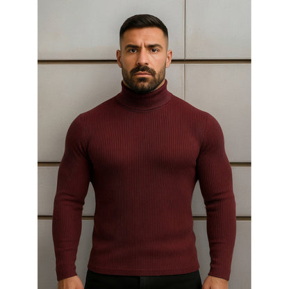 Blusa Cacharrel Masculina Gola Alta Canelada - Helsink - Dom Conrado