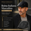 Boina Italiana Masculina em Couro Sintético - Modelo Austin