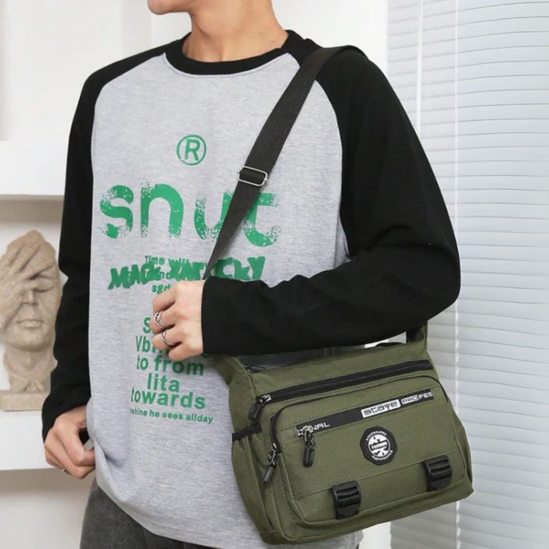 Bolsa de Ombro Masculina Oxford - Dom Conrado