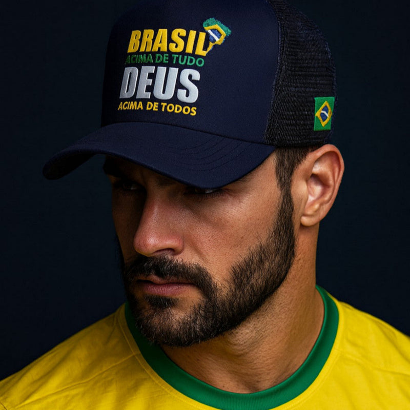 Boné Bolsonaro 2026 Patriota Brasil Deus Acima de Todos