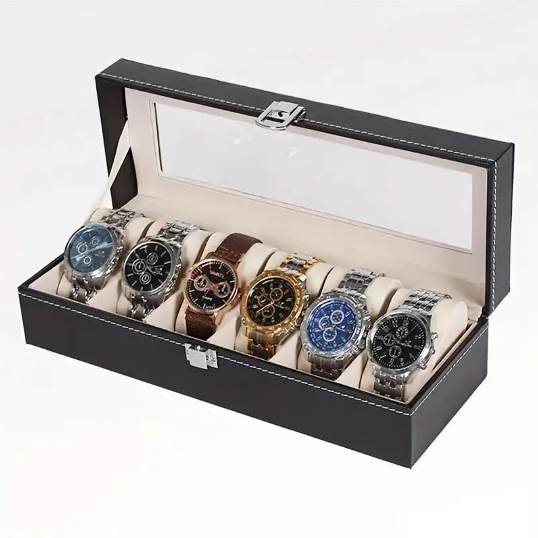 Caixa Porta Relógio Organizador Couro Sintético MrBox - Dom Conrado