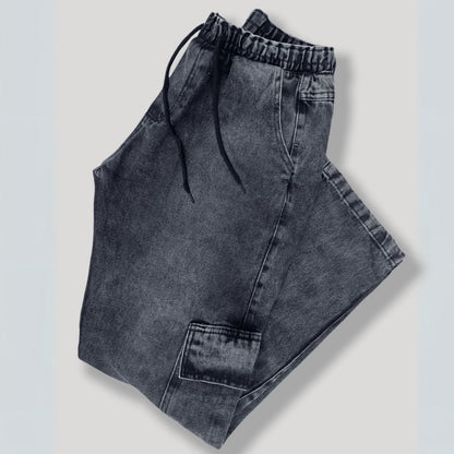 Calça Cargo Masculina Denim Jeans Cinza - FreeStyle - Dom Conrado