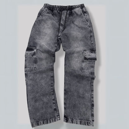Calça Cargo Masculina Denim Jeans Cinza - FreeStyle - Dom Conrado