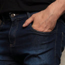 Calça Jeans Masculina Slim Elastano - Lavagem Azul Escuro - AlHoy