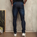 Calça Jeans Masculina Slim Elastano - Lavagem Azul Escuro - AlHoy