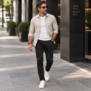 Calça Masculina Esporte Fino de Sarja Preta com Bolso Faca | Dom Conrado