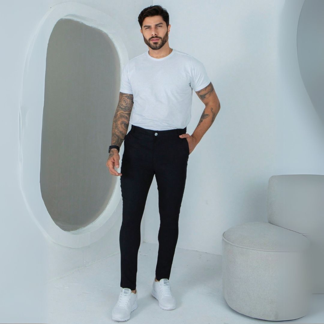Calça Alfaiataria Bengaline Masculina Skinny - Hank