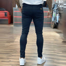 Calca de Sarja Azul Masculina com Bolso Embutido - Dom COnrado