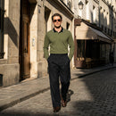 Camisa Polo Masculina Manga Longa com Colarinho Contrastante - Modelo Byron - Dom Conrado