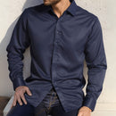 Camisa Social Masculina Manga Comprida Slim Fit com Elastano - Zoro- Dom Conrado