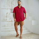 Camisa de Botao Masculina Verao 2025/2026 Plus Size - Lemon