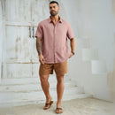 Camisa de Botao Masculina Verao 2025/2026 Plus Size - Lemon