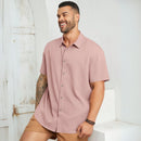 Camisa de Botao Masculina Verao 2025/2026 Plus Size - Lemon