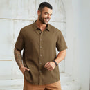 Camisa de Botao Masculina Verao 2025/2026 Plus Size - Lemon