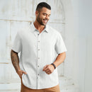 Camisa de Botao Masculina Verao 2025/2026 Plus Size - Lemon