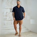 Camisa de Botao Masculina Verao 2025/2026 Plus Size - Lemon