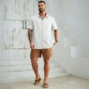 Camisa de Botao Masculina Verao 2025/2026 Plus Size - Lemon