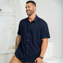 Camisa de Botao Masculina Verao 2025/2026 Plus Size - Lemon